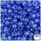 BeadTin Dark Sapphire Sparkle 9mm Barrel Plastic Pony Beads (500pcs)